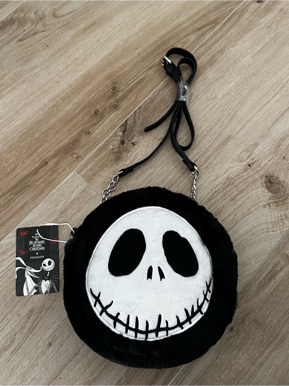 Primark Disney Nightmare Before Christmas Jack Skellington Fuzzy Crossbody Bag